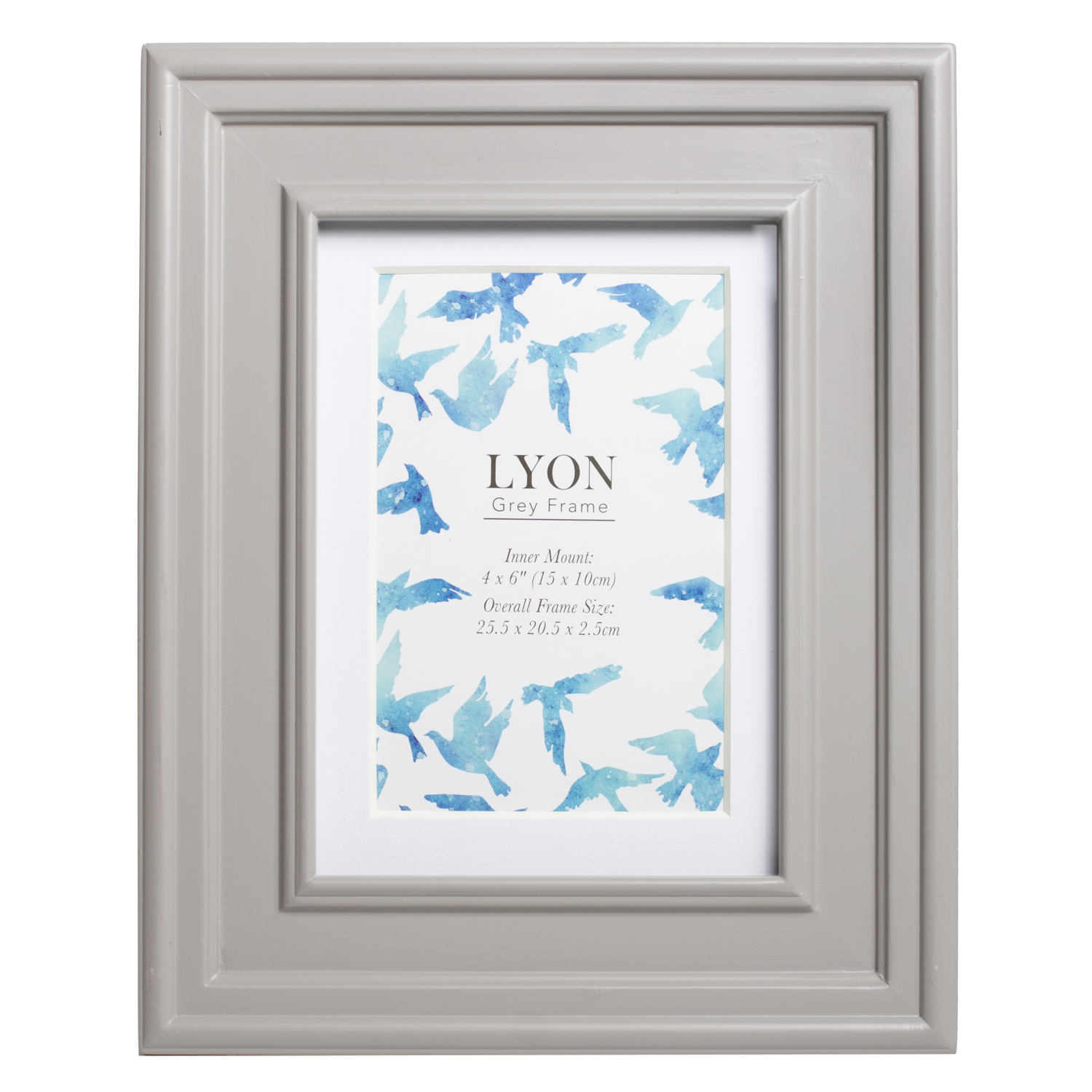 Lyon Grey Photo Frame 4x6" Home Store + More